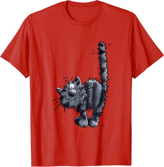 Freche Schwarze Katze T Shirt Katzenmotiv Für Katzenfreunde