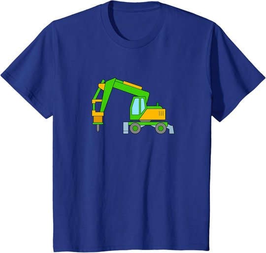 T-Shirt Bagger Mit Presslufthammer Für Kinder Jungen Herren