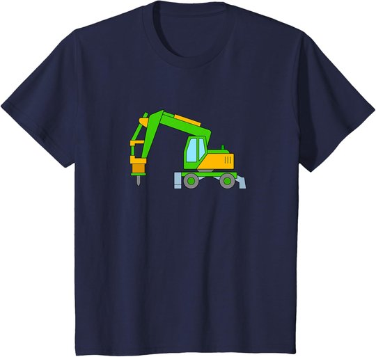 T-Shirt Bagger Mit Presslufthammer Für Kinder Jungen Herren