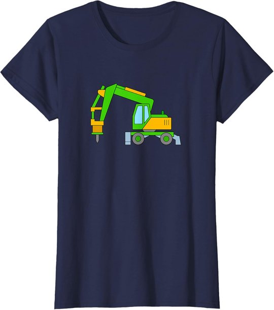 T-Shirt Bagger Mit Presslufthammer Für Kinder Jungen Herren