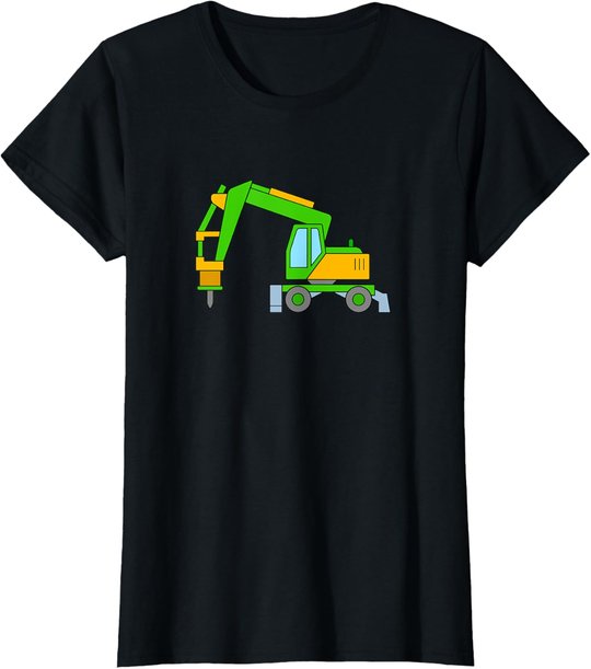 T-Shirt Bagger Mit Presslufthammer Für Kinder Jungen Herren