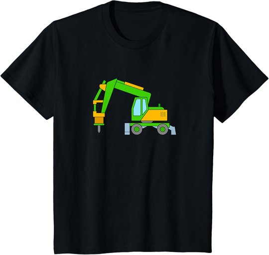 T-Shirt Bagger Mit Presslufthammer Für Kinder Jungen Herren
