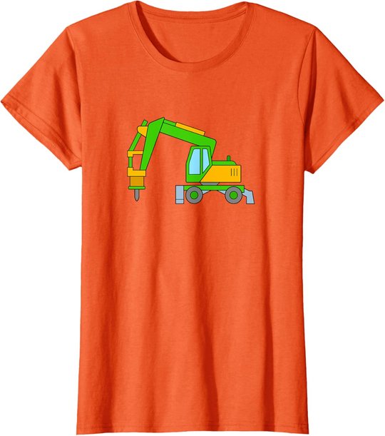 T-Shirt Bagger Mit Presslufthammer Für Kinder Jungen Herren