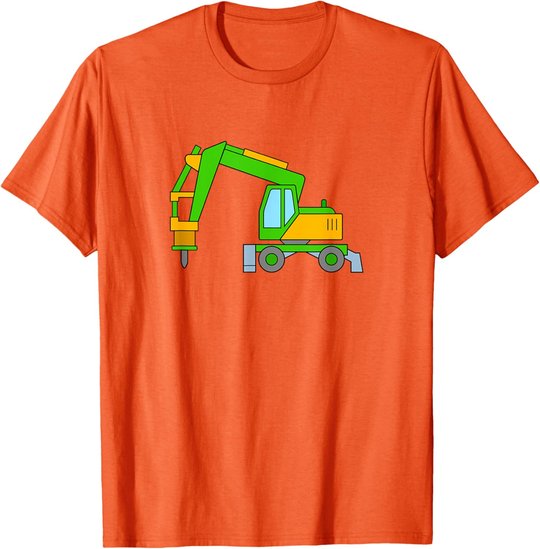 T-Shirt Bagger Mit Presslufthammer Für Kinder Jungen Herren