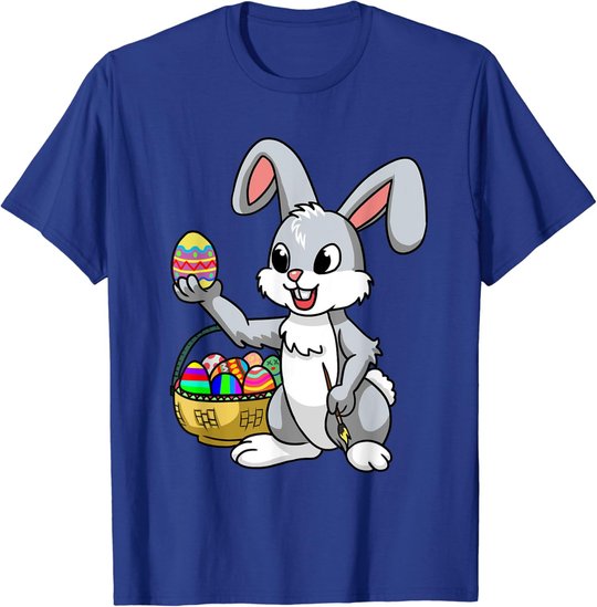 Osterhase Eier bemalen Kinder niedlich Hase Ostereier T-Shirt