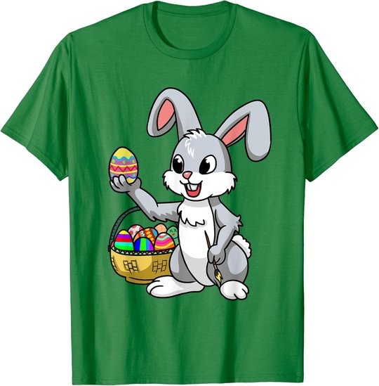 Osterhase Eier bemalen Kinder niedlich Hase Ostereier T-Shirt