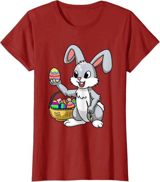 Osterhase Eier bemalen Kinder niedlich Hase Ostereier T-Shirt