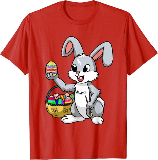 Osterhase Eier bemalen Kinder niedlich Hase Ostereier T-Shirt