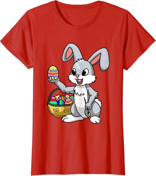 Osterhase Eier bemalen Kinder niedlich Hase Ostereier T-Shirt