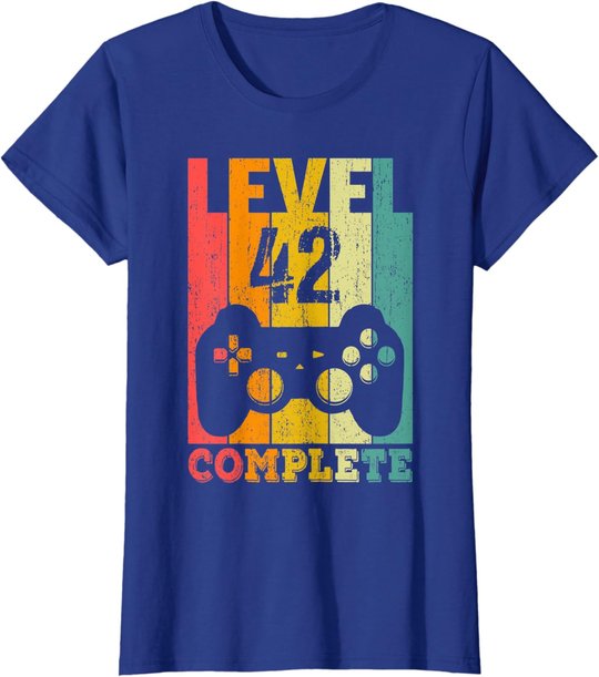 42. Geburtstag Mann Frau Level 42 Jahre Deko Party Geschenk T-Shirt