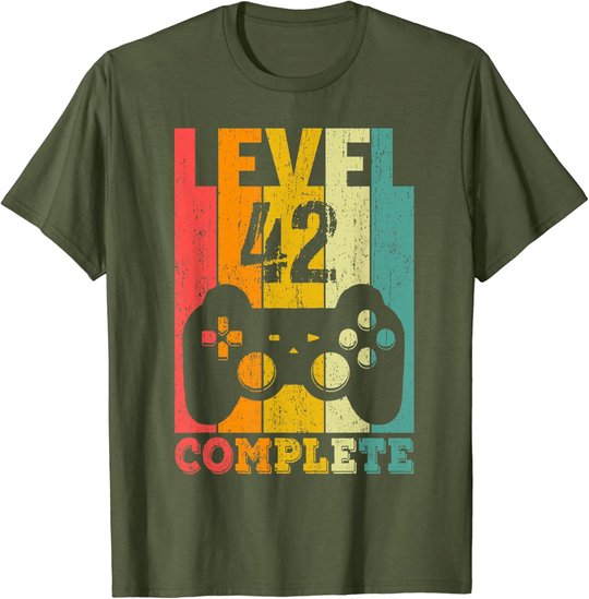 42. Geburtstag Mann Frau Level 42 Jahre Deko Party Geschenk T-Shirt