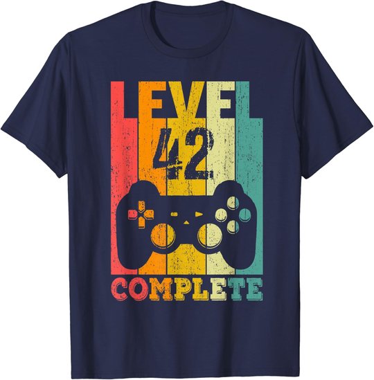 42. Geburtstag Mann Frau Level 42 Jahre Deko Party Geschenk T-Shirt