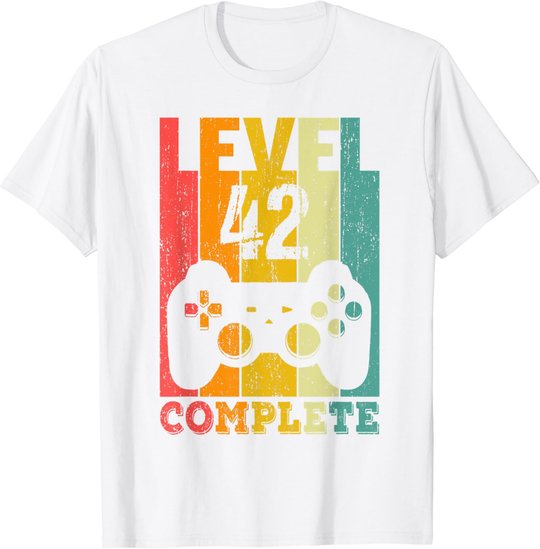42. Geburtstag Mann Frau Level 42 Jahre Deko Party Geschenk T-Shirt