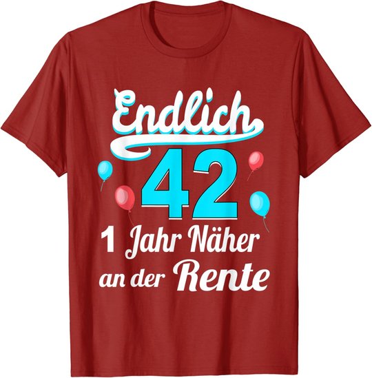 42. Geburtstag Mann 42 Jahre 42.Ehrentag Frau Jahrgang 1980 T-Shirt