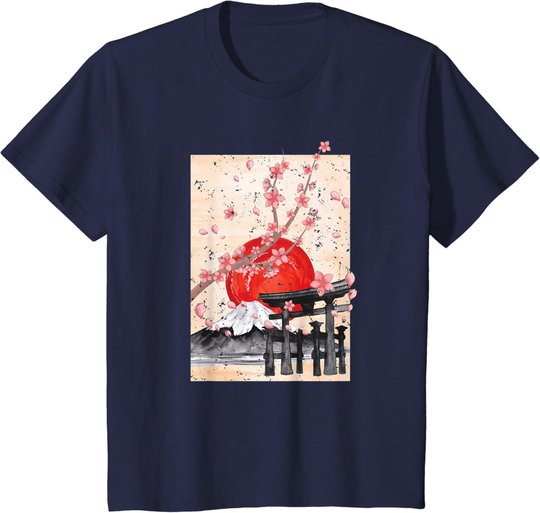 Japanische Kultur Sakura Blüten Japan Kirschblüte T-Shirt
