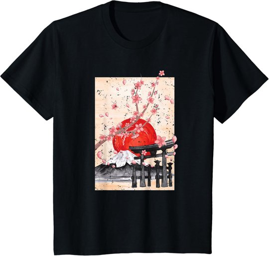 Japanische Kultur Sakura Blüten Japan Kirschblüte T-Shirt