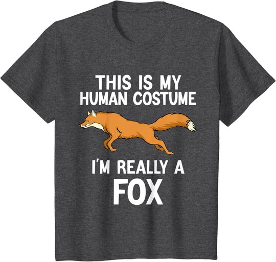 Einfache Halloween-Kostüme für Herren und Damen, lustiges Fuchskostüm T-Shirt