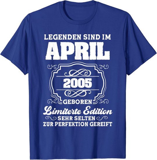 16.Geburtstag Junge April 2005 16 Jahre T-Shirt