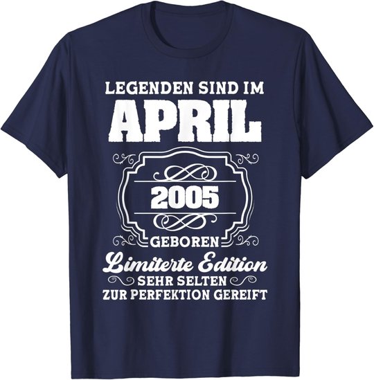 16.Geburtstag Junge April 2005 16 Jahre T-Shirt