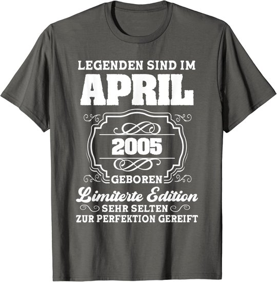 16.Geburtstag Junge April 2005 16 Jahre T-Shirt
