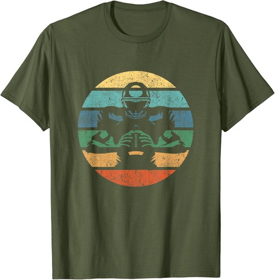 Retro American Football Spieler Vintage Sport T-Shirt