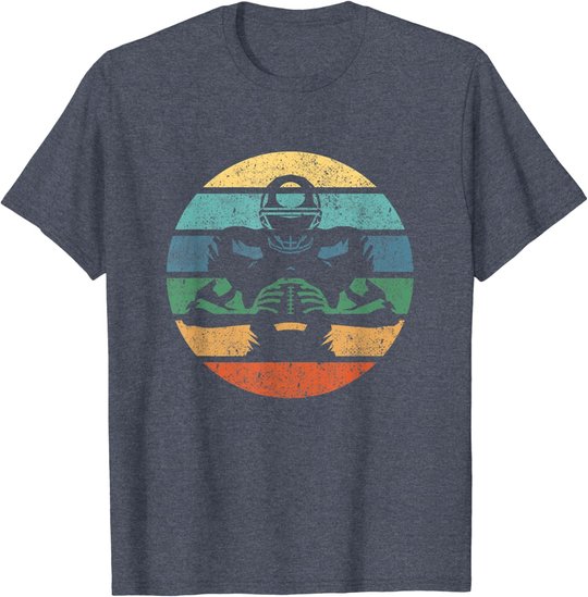 Retro American Football Spieler Vintage Sport T-Shirt