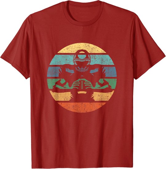 Retro American Football Spieler Vintage Sport T-Shirt