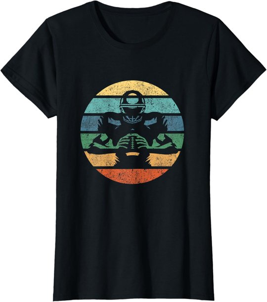 Retro American Football Spieler Vintage Sport T-Shirt