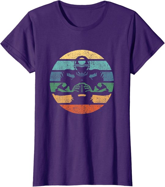 Retro American Football Spieler Vintage Sport T-Shirt