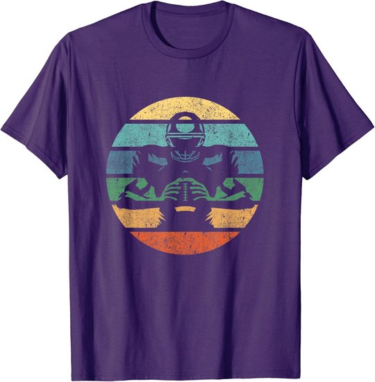 Retro American Football Spieler Vintage Sport T-Shirt