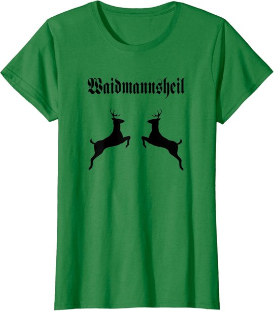 Jäger Jagd Wild Geweih Rotwild Dammwild Hirsch Reh Treibjagd T-Shirt