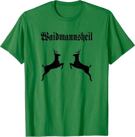 Jäger Jagd Wild Geweih Rotwild Dammwild Hirsch Reh Treibjagd T-Shirt