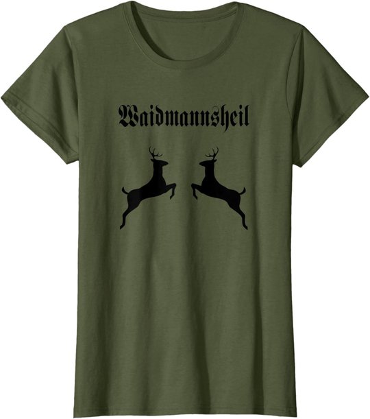Jäger Jagd Wild Geweih Rotwild Dammwild Hirsch Reh Treibjagd T-Shirt