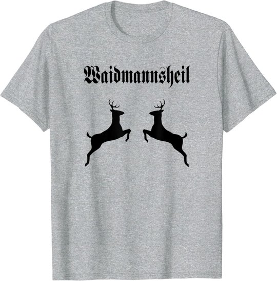 Jäger Jagd Wild Geweih Rotwild Dammwild Hirsch Reh Treibjagd T-Shirt