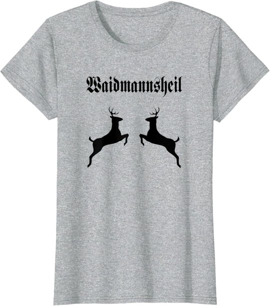 Jäger Jagd Wild Geweih Rotwild Dammwild Hirsch Reh Treibjagd T-Shirt