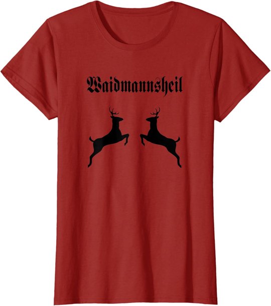 Jäger Jagd Wild Geweih Rotwild Dammwild Hirsch Reh Treibjagd T-Shirt
