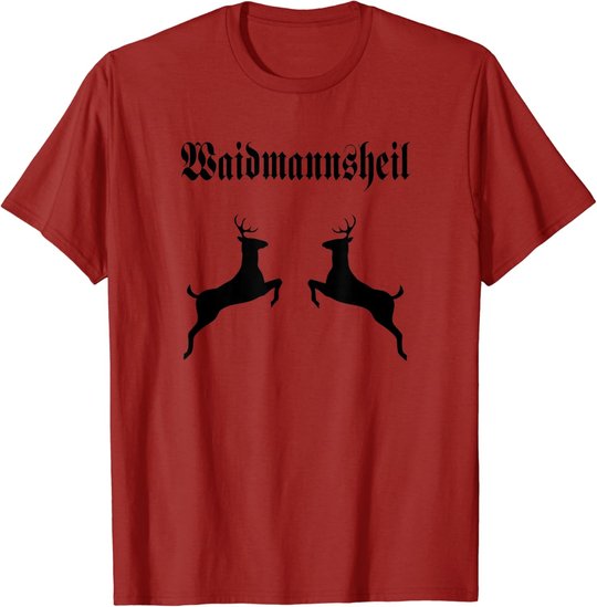 Jäger Jagd Wild Geweih Rotwild Dammwild Hirsch Reh Treibjagd T-Shirt