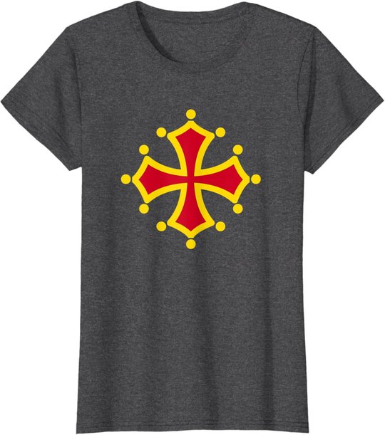 Flagge Midi-Pyrénées Okzitanien, für Herren und Damen T-Shirt
