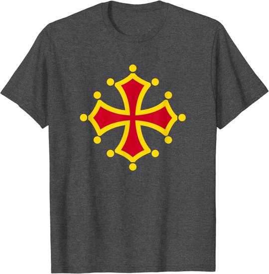Flagge Midi-Pyrénées Okzitanien, für Herren und Damen T-Shirt