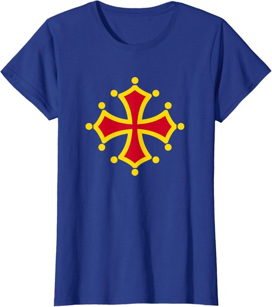 Flagge Midi-Pyrénées Okzitanien, für Herren und Damen T-Shirt