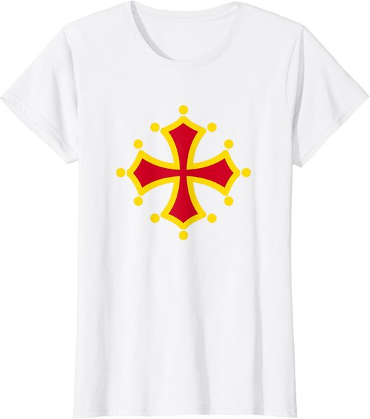 Flagge Midi-Pyrénées Okzitanien, für Herren und Damen T-Shirt