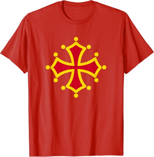 Flagge Midi-Pyrénées Okzitanien, für Herren und Damen T-Shirt