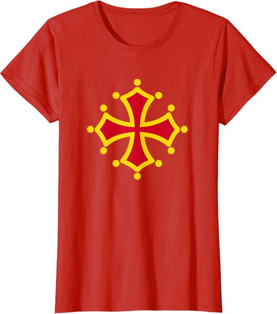 Flagge Midi-Pyrénées Okzitanien, für Herren und Damen T-Shirt