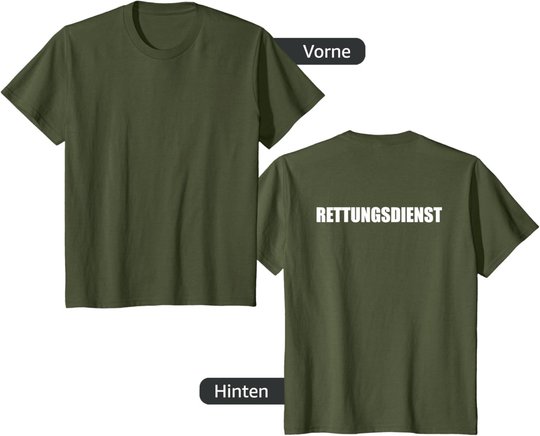 Rettungsdienst Herren Damen Kinder Rtw T-Shirt
