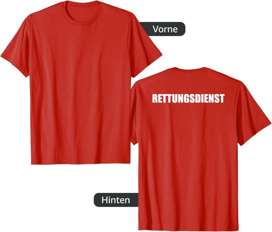 Rettungsdienst Herren Damen Kinder Rtw T-Shirt