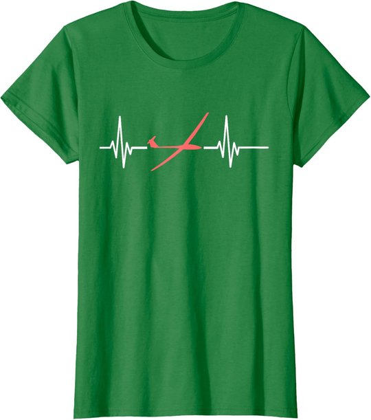 Herzschlag Modellflug Rc Flugzeug Flieger Lustiges Segelflug T-Shirt