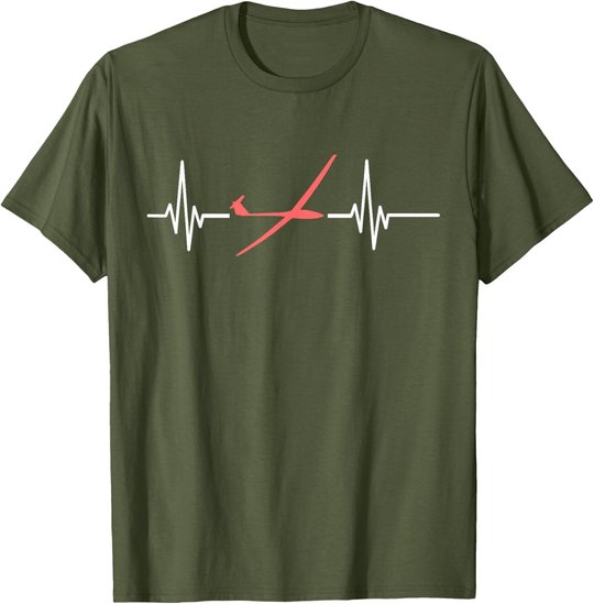 Herzschlag Modellflug Rc Flugzeug Flieger Lustiges Segelflug T-Shirt