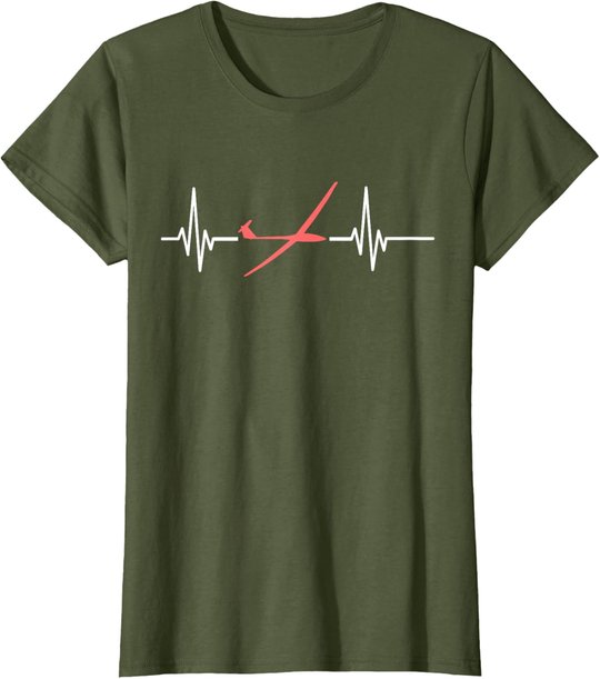 Herzschlag Modellflug Rc Flugzeug Flieger Lustiges Segelflug T-Shirt