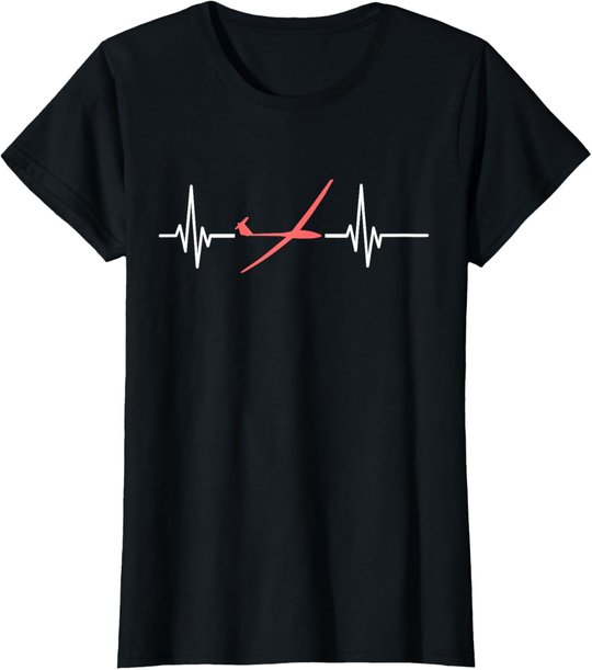 Herzschlag Modellflug Rc Flugzeug Flieger Lustiges Segelflug T-Shirt