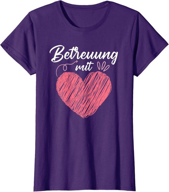 Betreuung mit Herz Altenpflege Pflege Altenheim T-Shirt